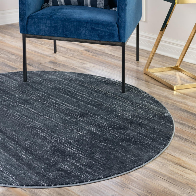 Metro Heights Collection Area Rug -  Yorkville Round Navy Blue  lifestyle 171