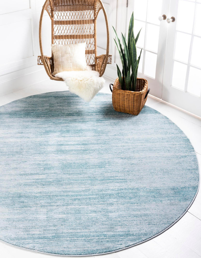 Metro Heights Collection Area Rug -  Yorkville Round Turquoise  lifestyle 76