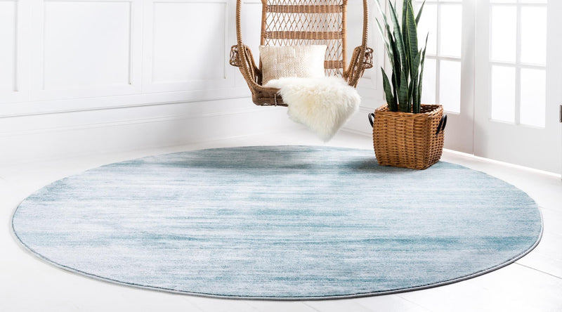 Metro Heights Collection Area Rug -  Yorkville Round Turquoise  lifestyle 94