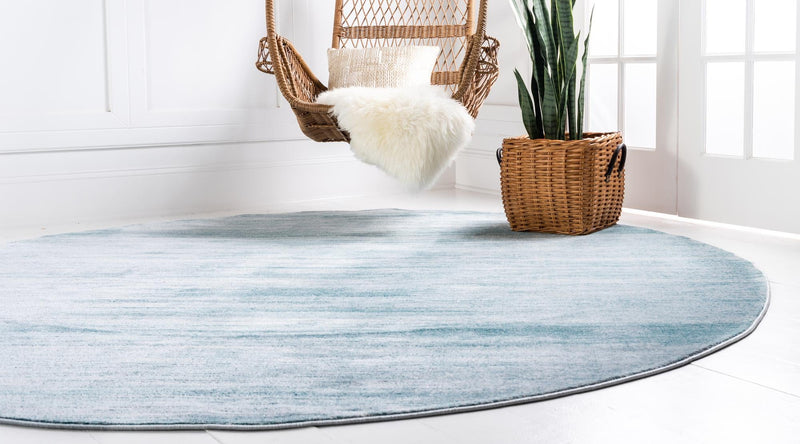 Metro Heights Collection Area Rug -  Yorkville Round Turquoise  lifestyle 108