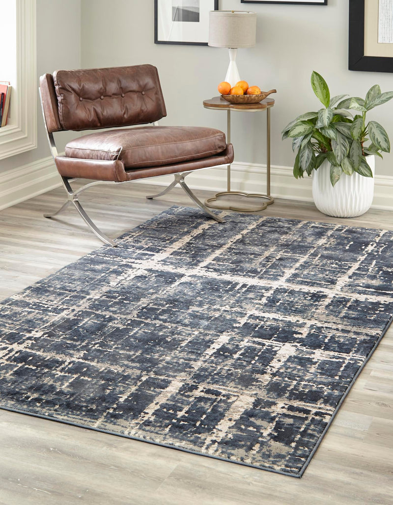 Metro Heights Collection Area Rug -  Flatiron Rectangle Navy Blue  lifestyle 6