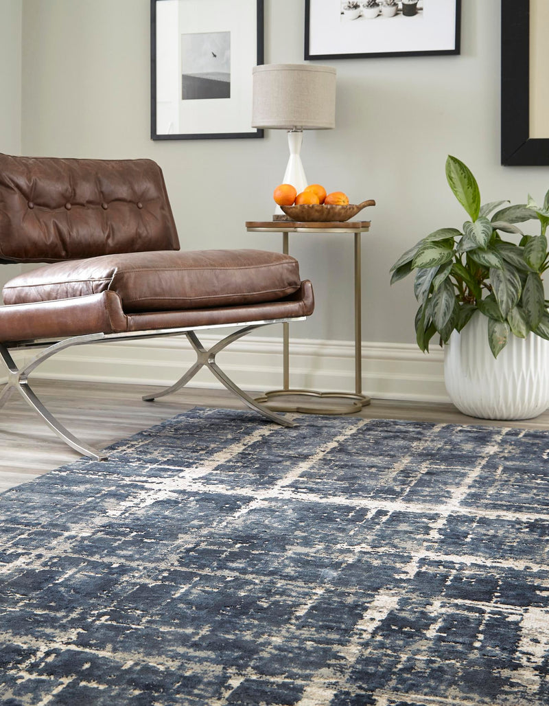 Metro Heights Collection Area Rug -  Flatiron Rectangle Navy Blue  lifestyle 9