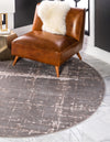 Metro Heights Collection Area Rug -  Flatiron Round Gray  lifestyle 41