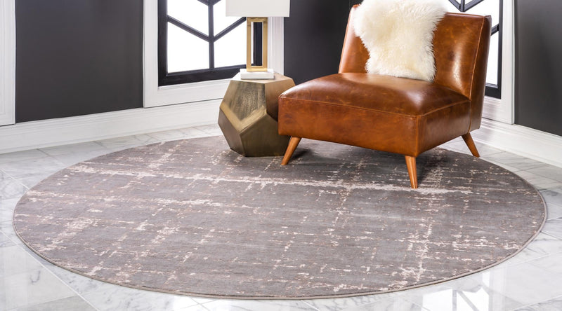 Metro Heights Collection Area Rug -  Flatiron Round Gray  lifestyle 47