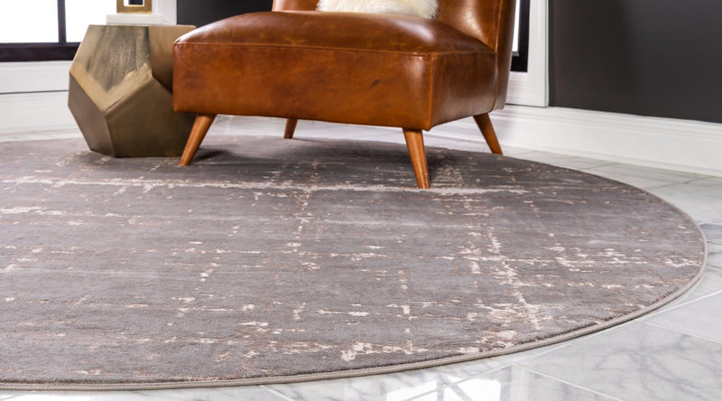 Metro Heights Collection Area Rug -  Flatiron Round Gray  lifestyle 53