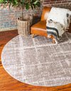 Metro Heights Collection Area Rug -  Flatiron Round Light Brown  lifestyle 102