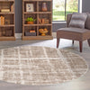 Metro Heights Collection Area Rug -  Flatiron Round Light Brown  lifestyle 166