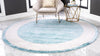 Metro Heights Collection Area Rug -  Park Round Turquoise  lifestyle 79