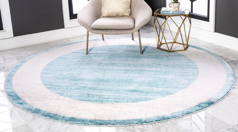 Metro Heights Collection Area Rug -  Park Round Turquoise  lifestyle 79