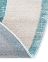 Metro Heights Collection Area Rug -  Park Round Turquoise  lifestyle 111