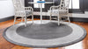 Metro Heights Collection Area Rug -  Park Round Gray  lifestyle 95