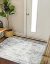 Riviera Elegance Collection Area Rug - Antibes (Gray) Square Gray  lifestyle 16