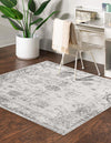 Riviera Elegance Collection Area Rug - Antibes (Gray) Square Gray  lifestyle 4