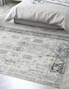 Riviera Elegance Collection Area Rug - Antibes (Gray) Square Gray  lifestyle 97