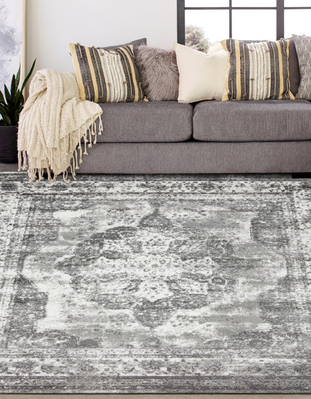 Riviera Elegance Collection Area Rug -  Menton (Gray)