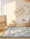 Riviera Elegance Collection Area Rug -  Menton (Gray) Square Gray  lifestyle 5