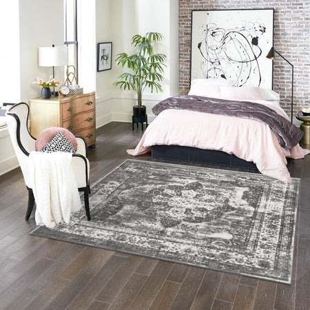 Riviera Elegance Collection Area Rug -  Menton (Gray)