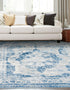 Riviera Elegance Collection Area Rug -  Menton (Blue)