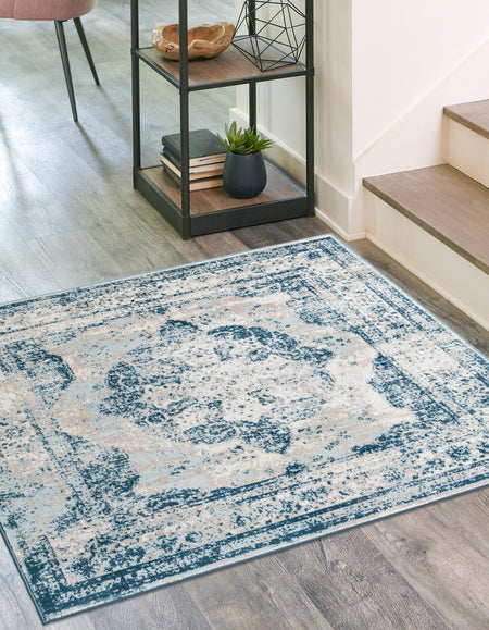 Riviera Elegance Collection Area Rug -  Menton (Blue)