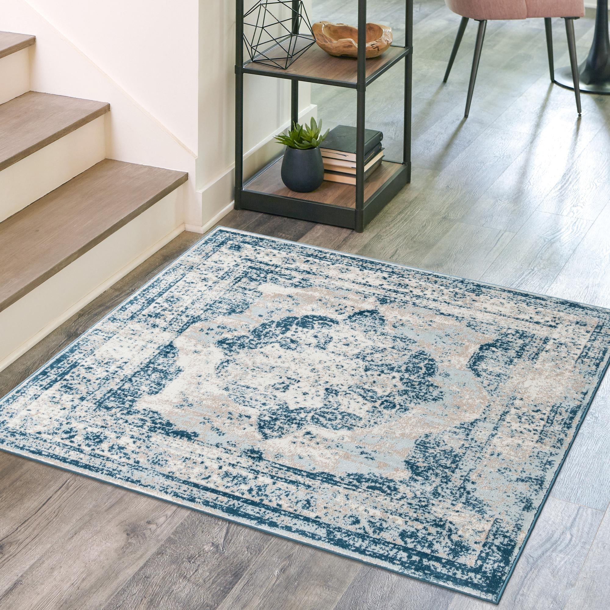 Riviera Elegance Collection Area Rug -  Menton (Blue)