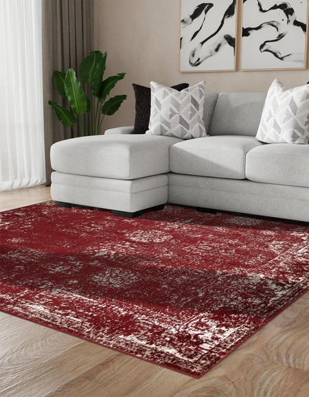 Riviera Elegance Collection Area Rug - Antibes (Burgundy)