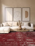 Riviera Elegance Collection Area Rug - Antibes (Burgundy)