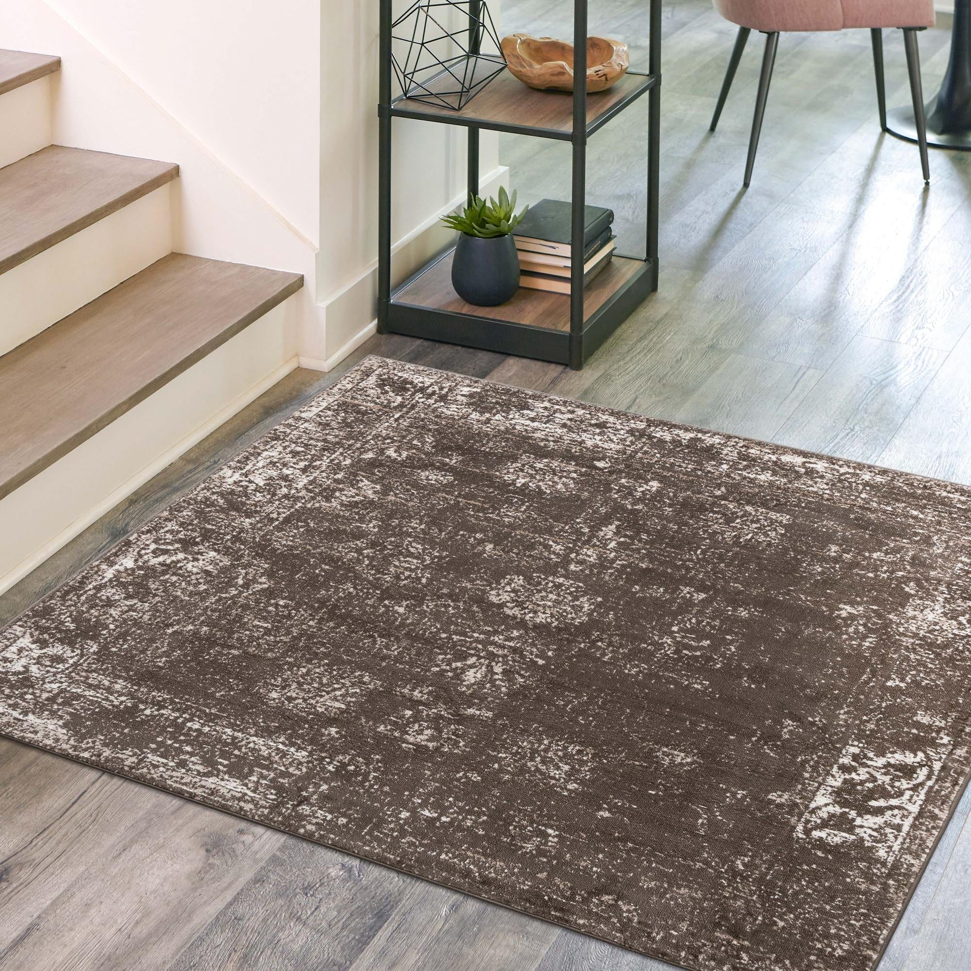 Riviera Elegance Collection Area Rug - Antibes (Brown)