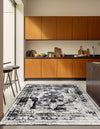 Riviera Elegance Collection Area Rug -  Menton (Black) Square Black  lifestyle 22