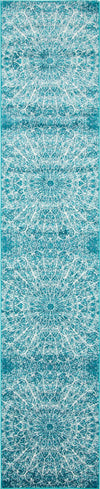 Riviera Elegance Collection Area Rug -  Eze Runner Turquoise Main