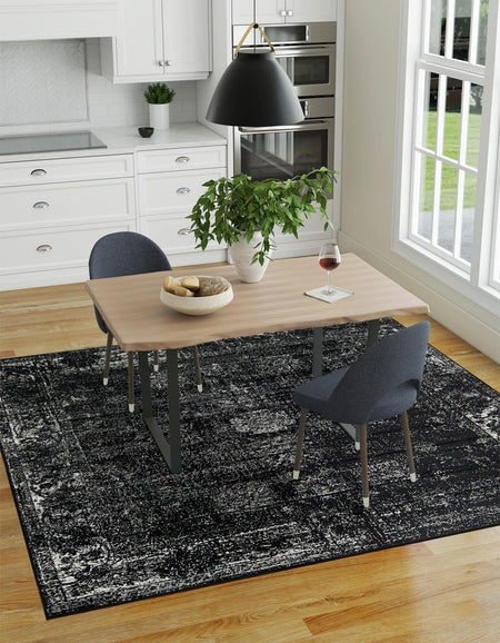 Riviera Elegance Collection Area Rug - Antibes (Black)