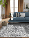 Riviera Elegance Collection Area Rug -  Eze Square Dark Gray  lifestyle 109