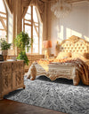 Riviera Elegance Collection Area Rug -  Eze Square Dark Gray  lifestyle 121