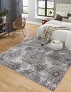 Riviera Elegance Collection Area Rug -  Monaco (Gray) Square Gray  lifestyle 0