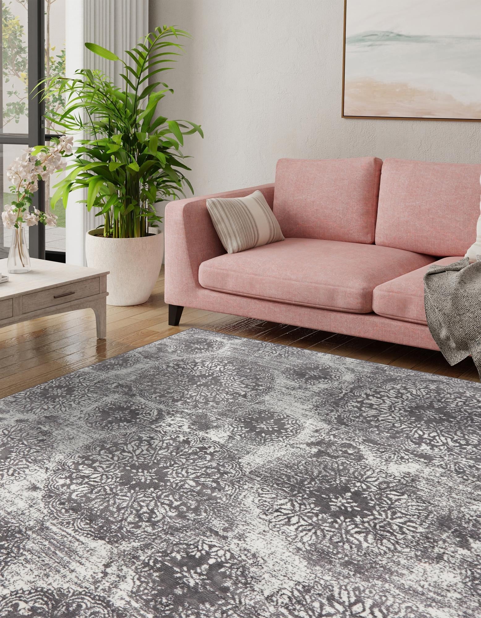 Riviera Elegance Collection Area Rug -  Monaco (Gray)