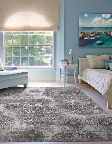 Riviera Elegance Collection Area Rug -  Monaco (Gray)