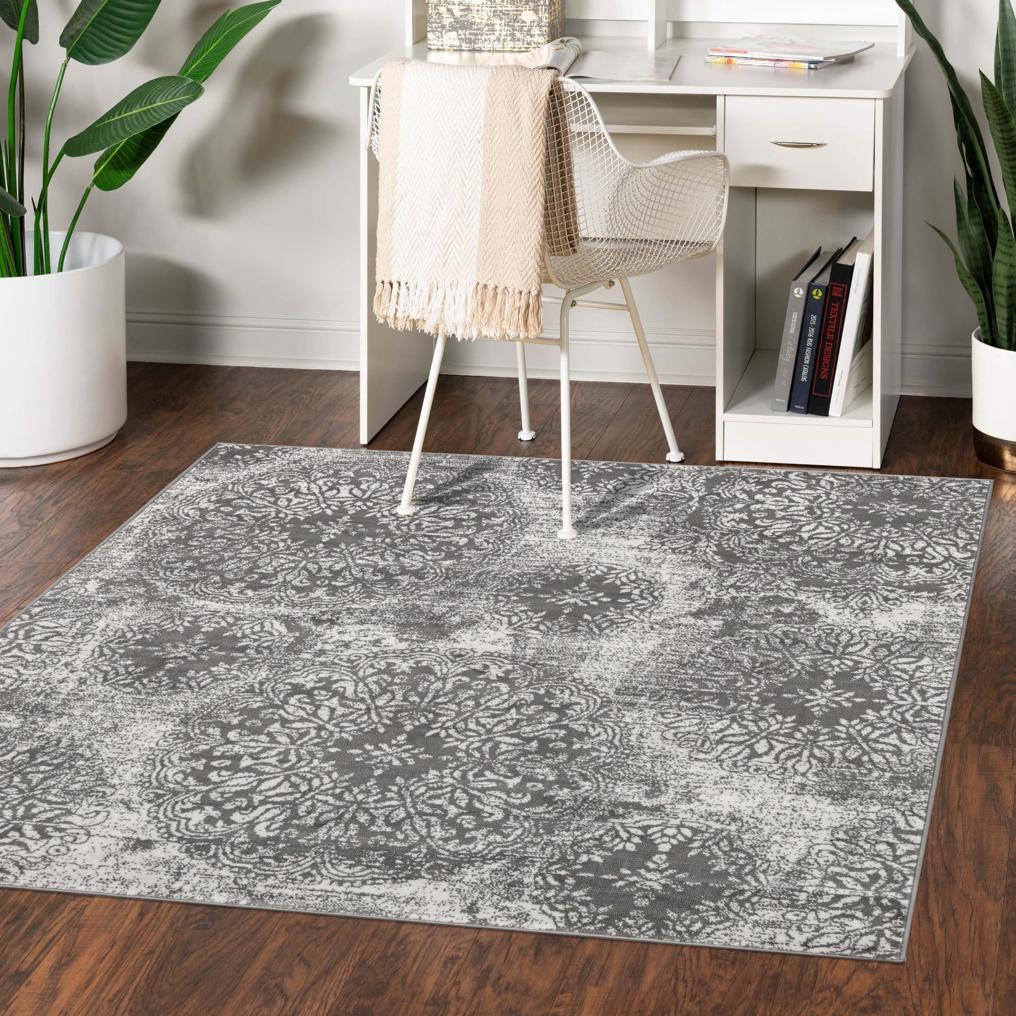 Riviera Elegance Collection Area Rug -  Monaco (Gray)