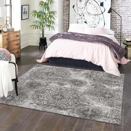 Riviera Elegance Collection Area Rug -  Monaco (Gray)