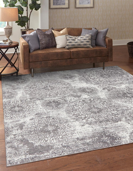 Riviera Elegance Collection Area Rug -  Monaco (Light Gray)