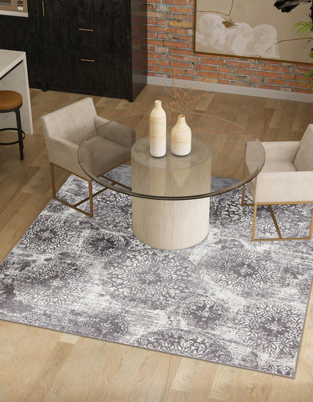 Riviera Elegance Collection Area Rug -  Monaco (Light Gray)