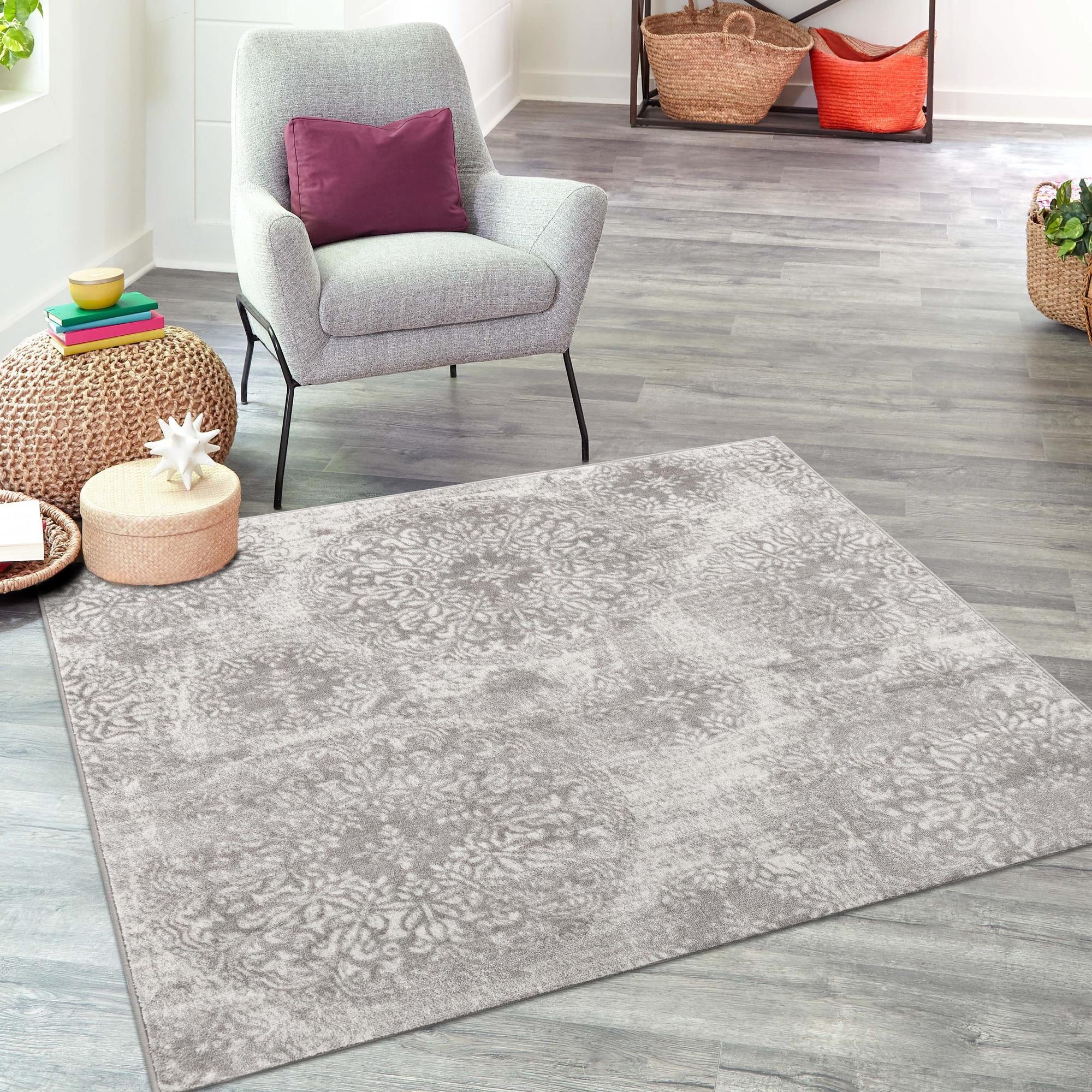 Riviera Elegance Collection Area Rug -  Monaco (Light Gray)