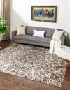 Riviera Elegance Collection Area Rug -  Eze Square Brown  lifestyle 75