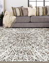 Riviera Elegance Collection Area Rug -  Eze Square Brown  lifestyle 87