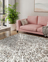 Riviera Elegance Collection Area Rug -  Eze Square Brown  lifestyle 122