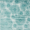 Riviera Elegance Collection Area Rug -  Monaco (Turquoise) Square Turquoise Main