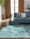 Riviera Elegance Collection Area Rug -  Monaco (Turquoise) Square Turquoise  lifestyle 6