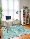 Riviera Elegance Collection Area Rug -  Monaco (Turquoise) Square Turquoise  lifestyle 20