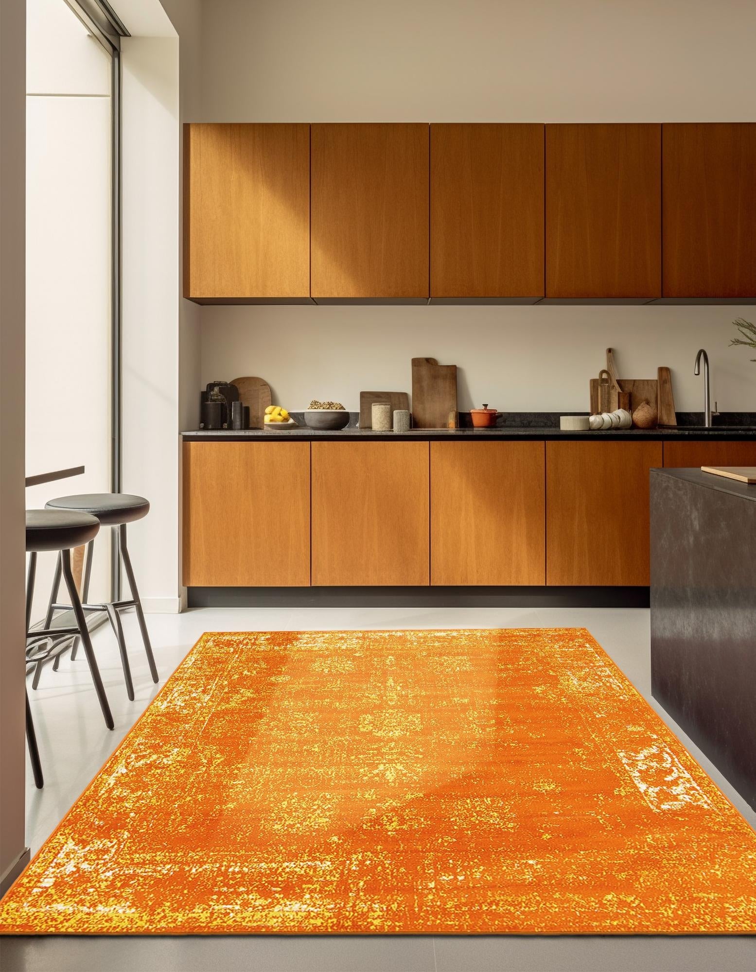 Riviera Elegance Collection Area Rug - Antibes (Orange)