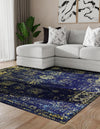 Riviera Elegance Collection Area Rug - Antibes (Navy Blue) Square Navy Blue  lifestyle 3