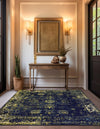 Riviera Elegance Collection Area Rug - Antibes (Navy Blue) Square Navy Blue  lifestyle 15