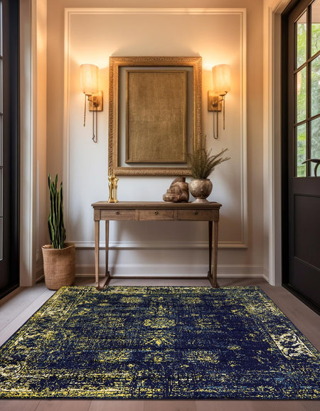 Riviera Elegance Collection Area Rug - Antibes (Navy Blue)